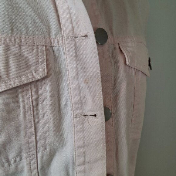 Womens Forever 21 Oversized Utility Jacket Sz XL Ballerina Pink Casual Classic - Picture 7 of 11